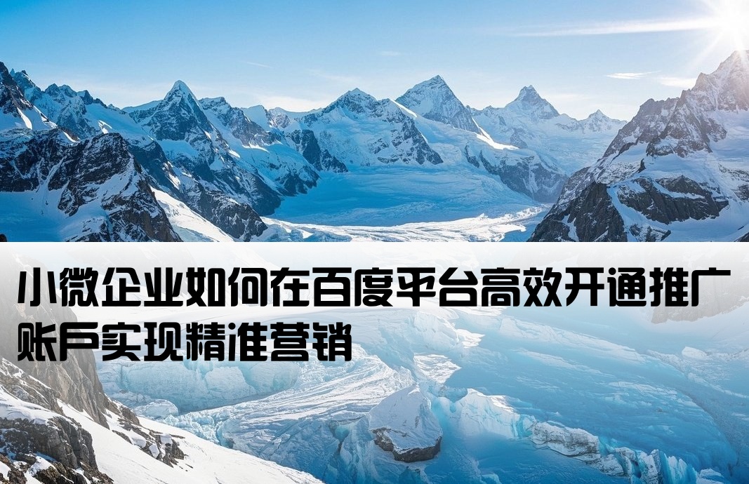 个体户百度推广开户