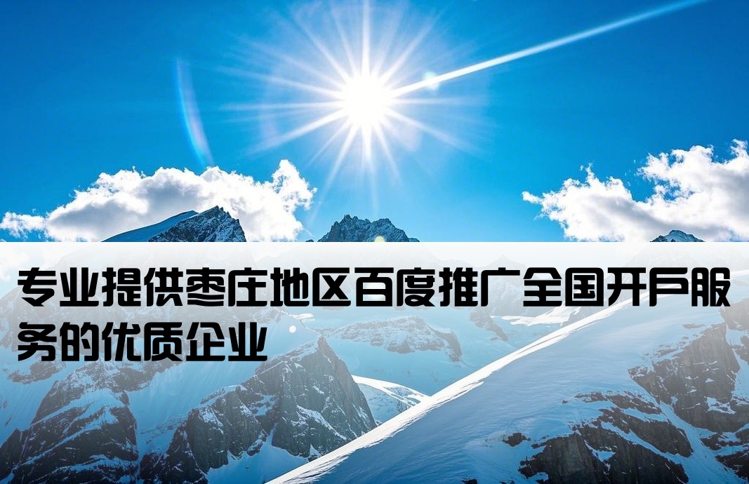 枣庄百度推广全国开户的公司