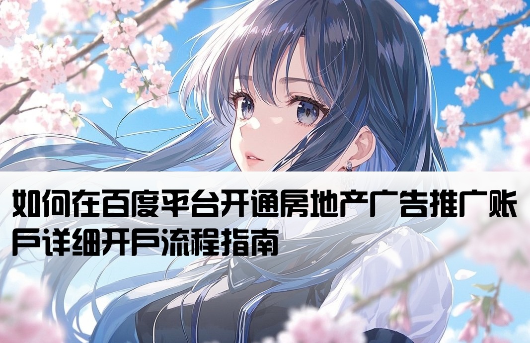 百度房地产推广怎么开户
