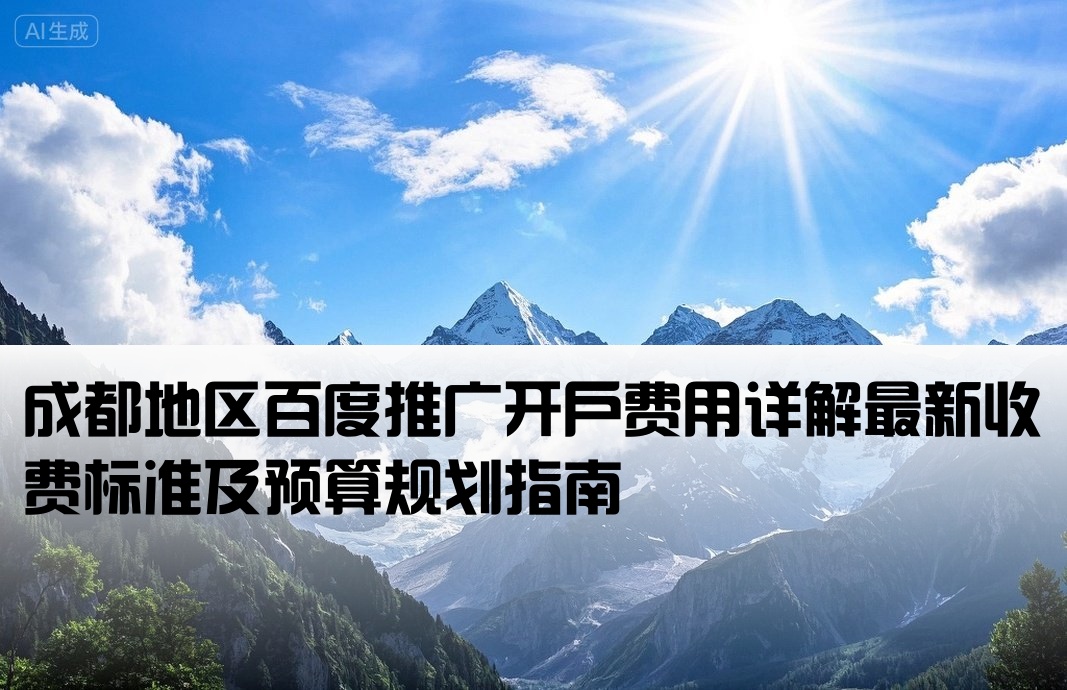 成都百度推广开户价格多少