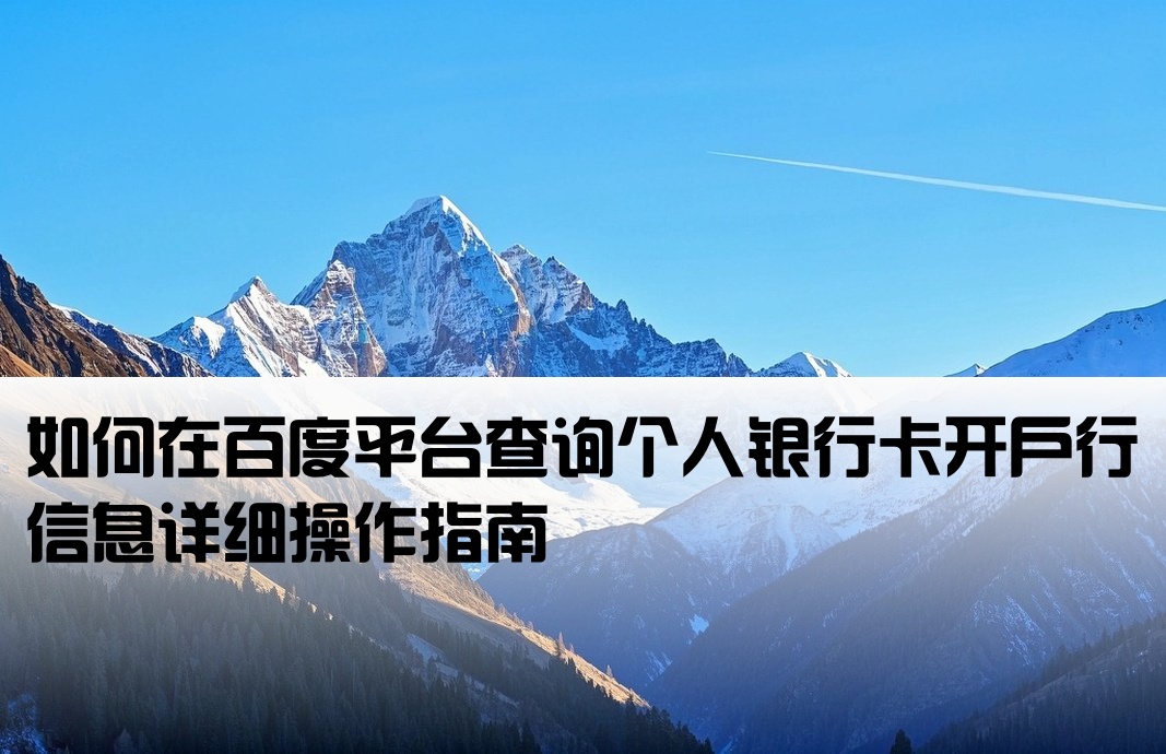 百度银行卡开户行