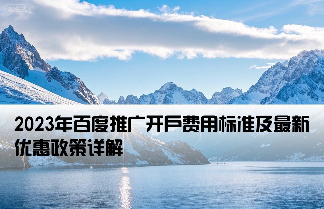百度推广开户费用2023