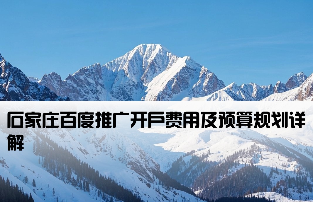 石家庄百度开户多少钱