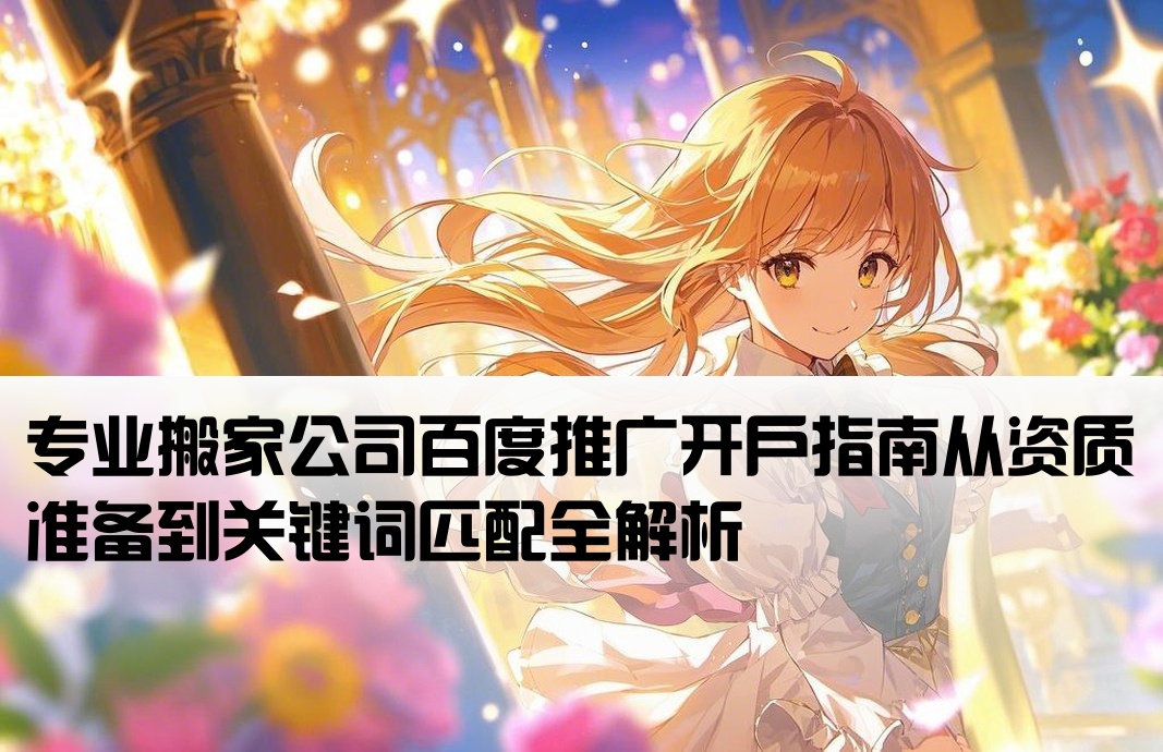 搬家公司百度开户不用道路