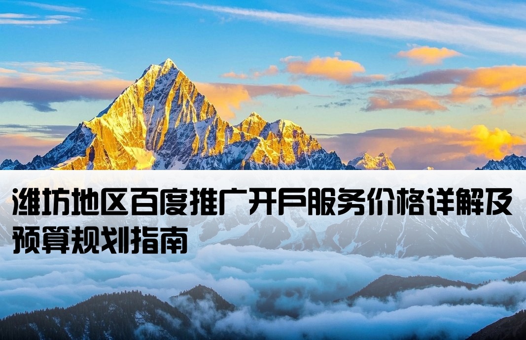 潍坊百度推广开户费用