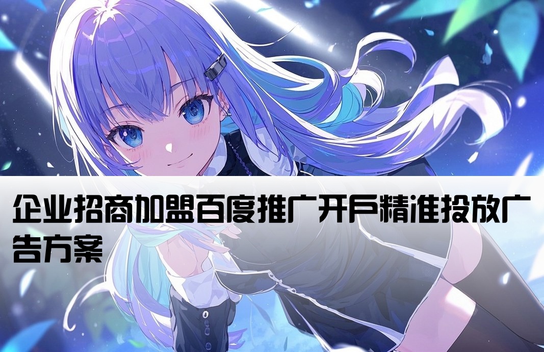 招商加盟百度开户投放广告