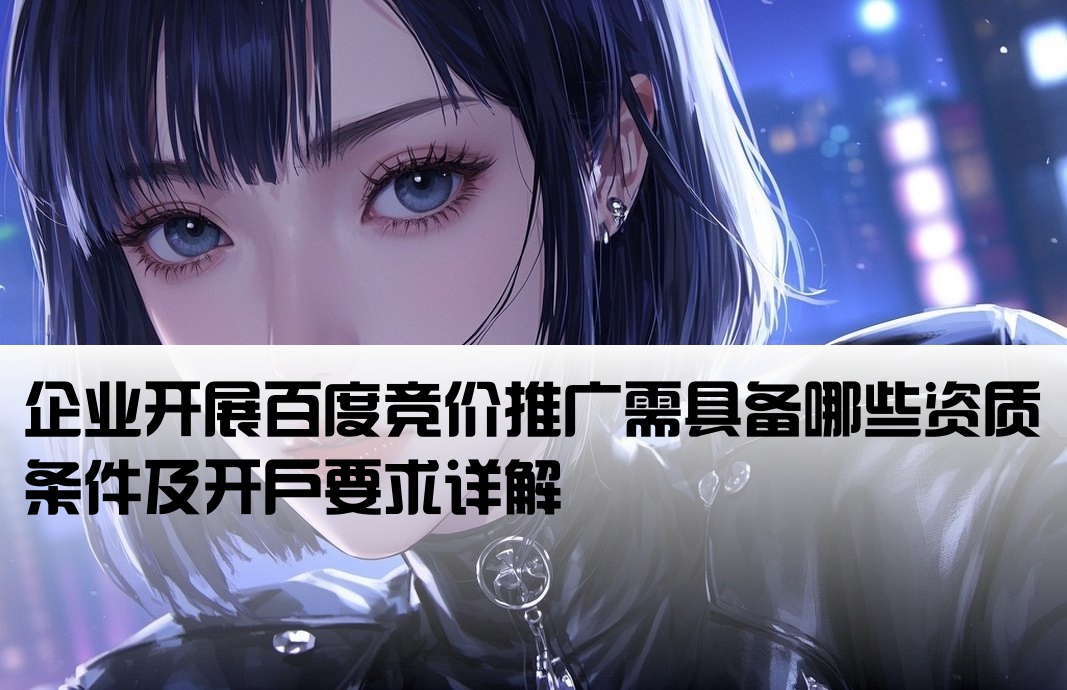 百度竞价开户需要什么资质