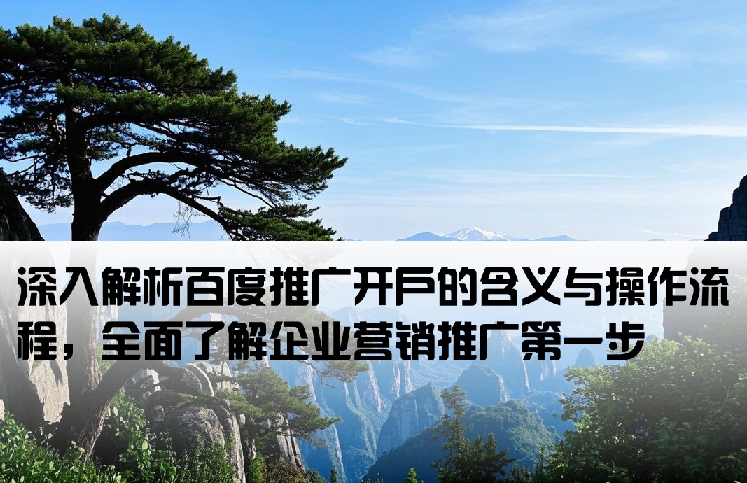 百度推广开户什么意思